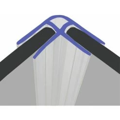 Vertical Corner Shower Seal For Screens, Doors Or Panels | Fits 4, 5 Or 6mm Glass | For 90°Joints | SEAL061 (80cm)