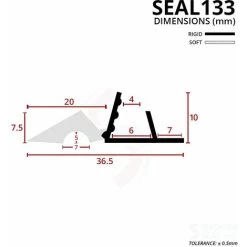 Bespoke Matki Shower Seal For Screens, Doors Or Panels | Fits 4, 5 Or 6mm Glass | SEAL133 (80cm) -Comfort Bathroom Store 30140206 3