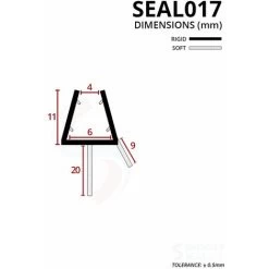 Pre-Curved Shower Seal For Screens, Doors Or Panels | Fits 4, 5 Or 6mm Glass | Seals 15-20mm Gaps | SEAL017 (85cm) -Comfort Bathroom Store 30151092 3