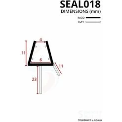 Pre-Curved Shower Seal For Screens, Doors Or Panels | Fits 4, 5 Or 6mm Glass | Seals 18-23mm Gaps | SEAL018 (85cm) -Comfort Bathroom Store 30151093 3