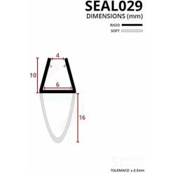 Pre Curved Shower Seal For Screens, Doors Or Panels | Fits 4, 5 Or 6mm Glass | Seals 11-16mm Gaps | SEAL029 (85cm) -Comfort Bathroom Store 30151108 3