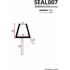 Shower Seal For Screens, Doors Or Panels | Fits 4, 5 Or 6mm Glass | Seals 18-23mm Gaps | SEAL007 (80cm) 7 Shower Seal For Screens, Doors Or Panels | Fits 4, 5 Or 6mm Glass | Seals 18-23mm Gaps | SEAL007 (80cm) -Comfort Bathroom Store 30151116 3