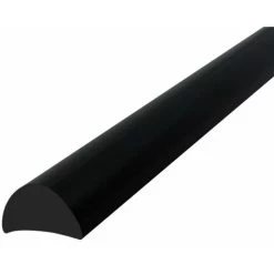 Shower Door Threshold Strip | Wetroom Barrier | Stick To Floor/Tray | Rigid Acrylic Material | Black Finish | SEAL055B (80cm)