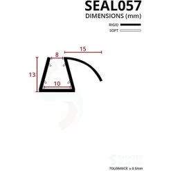 Shower Seal For Screens, Doors Or Panels | Fits 8, 9 Or 10mm Glass | For When There Is No Gap | SEAL057 (80cm) 7 Shower Seal For Screens, Doors Or Panels | Fits 8, 9 Or 10mm Glass | For When There Is No Gap | SEAL057 (80cm) -Comfort Bathroom Store 30151192 3