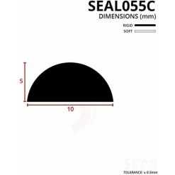 Shower Door Threshold Strip | Wetroom Barrier | Stick To Floor/Tray | Rigid Acrylic Material | Clear Finish | SEAL055C (80cm) -Comfort Bathroom Store 30151238 3