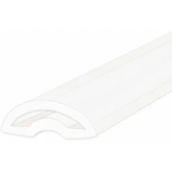 Shower Door Threshold Strip | Wetroom Barrier | Stick To Floor/Tray | Flexible Rubber Material | White Finish | SEAL119W (80cm)