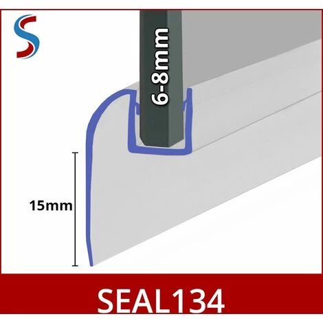 Shower Seal For Screens, Doors Or Panels | Fits 6, 7 Or 8mm Glass | Seals 12-17mm Gaps | SEAL134 (80cm) 4 Shower Seal For Screens, Doors Or Panels | Fits 6, 7 Or 8mm Glass | Seals 12-17mm Gaps | SEAL134 (80cm) - Image 2