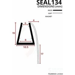 Shower Seal For Screens, Doors Or Panels | Fits 6, 7 Or 8mm Glass | Seals 12-17mm Gaps | SEAL134 (80cm) 7 Shower Seal For Screens, Doors Or Panels | Fits 6, 7 Or 8mm Glass | Seals 12-17mm Gaps | SEAL134 (80cm) -Comfort Bathroom Store 30151428 3