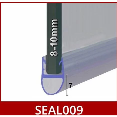 Shower Seal For Screens, Doors Or Panels | Fits 8, 9 Or 10mm Glass | Seals 3-7mm Gaps | SEAL009 (80cm) 4 Shower Seal For Screens, Doors Or Panels | Fits 8, 9 Or 10mm Glass | Seals 3-7mm Gaps | SEAL009 (80cm) - Image 2