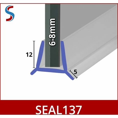 Shower Seal For Screens, Doors Or Panels | Fits 6, 7 Or 8mm Glass | Seals 1-3mm Gaps | SEAL137 (80cm) 4 Shower Seal For Screens, Doors Or Panels | Fits 6, 7 Or 8mm Glass | Seals 1-3mm Gaps | SEAL137 (80cm) - Image 2