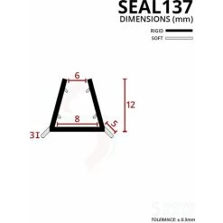 Shower Seal For Screens, Doors Or Panels | Fits 6, 7 Or 8mm Glass | Seals 1-3mm Gaps | SEAL137 (80cm) 7 Shower Seal For Screens, Doors Or Panels | Fits 6, 7 Or 8mm Glass | Seals 1-3mm Gaps | SEAL137 (80cm) -Comfort Bathroom Store 30151440 3