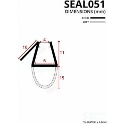 Shower Seal For Screens, Doors Or Panels | Fits 4, 5 Or 6mm Glass | Seals 10-15mm Gaps | SEAL051 (80cm) 7 Shower Seal For Screens, Doors Or Panels | Fits 4, 5 Or 6mm Glass | Seals 10-15mm Gaps | SEAL051 (80cm) -Comfort Bathroom Store 30151519 3