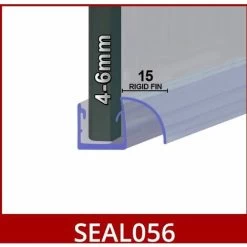 Shower Seal For Screens, Doors Or Panels | Fits 4, 5 Or 6mm Glass | For When There Is No Gap | SEAL056 (80cm) -Comfort Bathroom Store 30151531 2