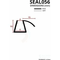 Shower Seal For Screens, Doors Or Panels | Fits 4, 5 Or 6mm Glass | For When There Is No Gap | SEAL056 (80cm) -Comfort Bathroom Store 30151531 3