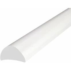 Shower Door Threshold Strip | Wetroom Barrier | Stick To Floor/Tray | Rigid Acrylic Material | White Finish | SEAL055W (80cm)