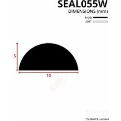 Shower Door Threshold Strip | Wetroom Barrier | Stick To Floor/Tray | Rigid Acrylic Material | White Finish | SEAL055W (80cm) -Comfort Bathroom Store 30151532 3