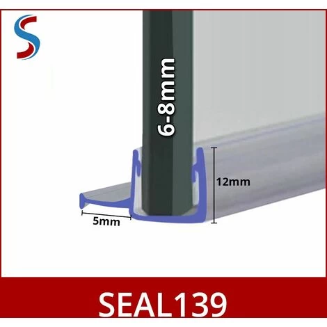 Shower Seal For Screens, Doors Or Panels | Fits 6, 7 Or 8mm Glass | For When There Is No Gap | SEAL139 (80cm) 4 Shower Seal For Screens, Doors Or Panels | Fits 6, 7 Or 8mm Glass | For When There Is No Gap | SEAL139 (80cm) - Image 2