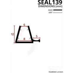 Shower Seal For Screens, Doors Or Panels | Fits 6, 7 Or 8mm Glass | For When There Is No Gap | SEAL139 (80cm) 7 Shower Seal For Screens, Doors Or Panels | Fits 6, 7 Or 8mm Glass | For When There Is No Gap | SEAL139 (80cm) -Comfort Bathroom Store 30151635 3