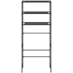 3-Tier Storage Rack Over Laundry Machine Black 69x28x169 Cm -Comfort Bathroom Store 30315548 3