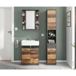 FMD Bathroom Sink Cabinet With 2 Doors Matera Old Style Dark -Comfort Bathroom Store 30929592 2