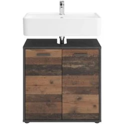 FMD Bathroom Sink Cabinet With 2 Doors Matera Old Style Dark -Comfort Bathroom Store 30929592 3