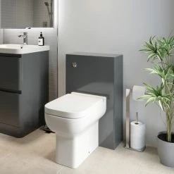 Modern Bathroom Toilet Unit Concealed Cistern BTW Soft Close Seat Grey Amelie 8 Modern Bathroom Toilet Unit Concealed Cistern BTW Soft Close Seat Grey Amelie -Comfort Bathroom Store 30930460 2
