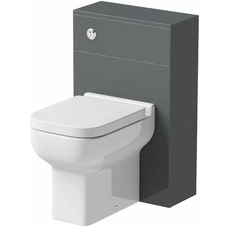 Modern Bathroom Toilet Unit Concealed Cistern BTW Soft Close Seat Grey Amelie 5 Modern Bathroom Toilet Unit Concealed Cistern BTW Soft Close Seat Grey Amelie - Image 3