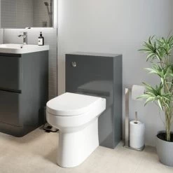Modern Bathroom Toilet Unit Concealed Cistern WC BTW Soft Close Seat Grey 500mm 8 Modern Bathroom Toilet Unit Concealed Cistern WC BTW Soft Close Seat Grey 500mm -Comfort Bathroom Store 30930464 2