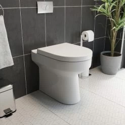 Modern Bathroom Toilet Unit Concealed Cistern WC BTW Soft Close Seat Grey 500mm 9 Modern Bathroom Toilet Unit Concealed Cistern WC BTW Soft Close Seat Grey 500mm -Comfort Bathroom Store 30930464 3