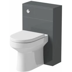 Modern Bathroom Toilet Unit Concealed Cistern WC BTW Soft Close Seat Grey 500mm 10 Modern Bathroom Toilet Unit Concealed Cistern WC BTW Soft Close Seat Grey 500mm -Comfort Bathroom Store 30930464 4