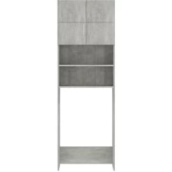 Washing Machine Cabinet Concrete Grey 64x25.5x190 Cm Chipboard 11 Washing Machine Cabinet Concrete Grey 64x25.5x190 Cm Chipboard -Comfort Bathroom Store 30984579 5
