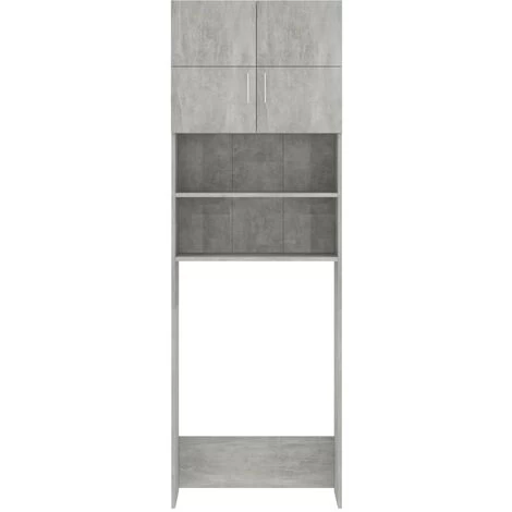 Washing Machine Cabinet Concrete Grey 64x25.5x190 Cm Chipboard 7 Washing Machine Cabinet Concrete Grey 64x25.5x190 Cm Chipboard - Image 5