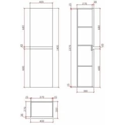 Bathroom Cabinet Cupboard Furniture Tall Storage Unit Tallboy Shelves Soft Close -Comfort Bathroom Store 31069363 5
