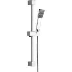 Square Chrome Plated Slider Rail Kit - Single Mode Handset -Comfort Bathroom Store 31127197 2