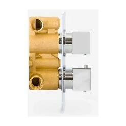 2 Dial 2 Way Square Concealed Thermostatic Mixer Valve ABS Shower Hand Held Kit 11 2 Dial 2 Way Square Concealed Thermostatic Mixer Valve ABS Shower Hand Held Kit -Comfort Bathroom Store 31127259 5
