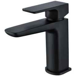 Astra Modern Matte Black Basin Mono Mixer Tap + Waste -Comfort Bathroom Store 31127270 3