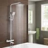 Edor 3 Way Exposed Square Thermostatic Shower Mixer Bathroom Twin Head Valve Set -Comfort Bathroom Store 31127275 1