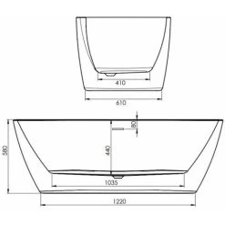 1655mm Modern Freestanding Bath Double Ended Overflow Waste White Acrylic Luxury -Comfort Bathroom Store 31591597 3