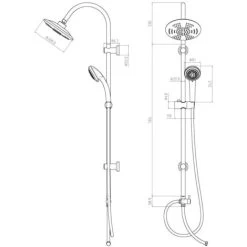 Overhead Shower Set With LED Lights GALAXIS Chrome SCHÜTTE -Comfort Bathroom Store 32159098 3