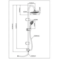 Overhead Shower Set TENERIFFA Chrome-White SCHÜTTE -Comfort Bathroom Store 32165217 3