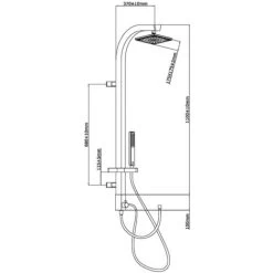 Overhead Shower Set MADAGASKAR Black-Chrome SCHÜTTE -Comfort Bathroom Store 32167817 3