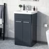 Afern 500mm Vanity Unit Cabinet And Wash Basin Anthracite