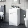 Afern 500mm Vanity Unit Cabinet And Wash Basin White -Comfort Bathroom Store 32281918 1
