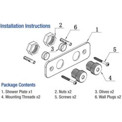 Easy Fixing Plate Bracket For Mini Douche Shattaf Thermostatic Shower Valve -Comfort Bathroom Store 32281930 2