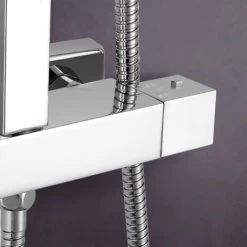Fawley Square Thermostatic Exposed Twin Head Mixer Shower Set -Comfort Bathroom Store 32281956 5