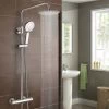 Fawley Round Thermostatic Exposed Twin Head Mixer Shower Set -Comfort Bathroom Store 32281957 1