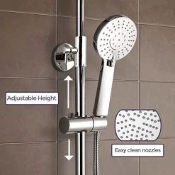 Fawley Round Thermostatic Exposed Twin Head Mixer Shower Set -Comfort Bathroom Store 32281957 3