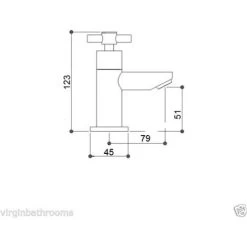 Crox Modern Design Cross Head Set Of Hot & Cold Basin Taps + Waste -Comfort Bathroom Store 32281990 5