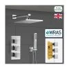 Cameo Bathroom Concealed Square Thermostatic Shower Mixer Valve Tap Chrome -Comfort Bathroom Store 32300584 1