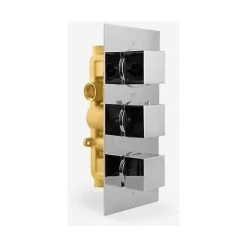 Cameo Bathroom Concealed Square Thermostatic Shower Mixer Valve Tap Chrome -Comfort Bathroom Store 32300584 2